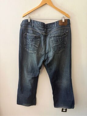 Y2K vintage Marc Ecko Men's Washed Blue Relaxed Jeans